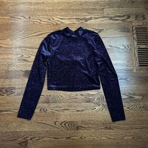 Purple Glitter Women's Top